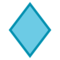 Large Blue Diamond emoji on HTC